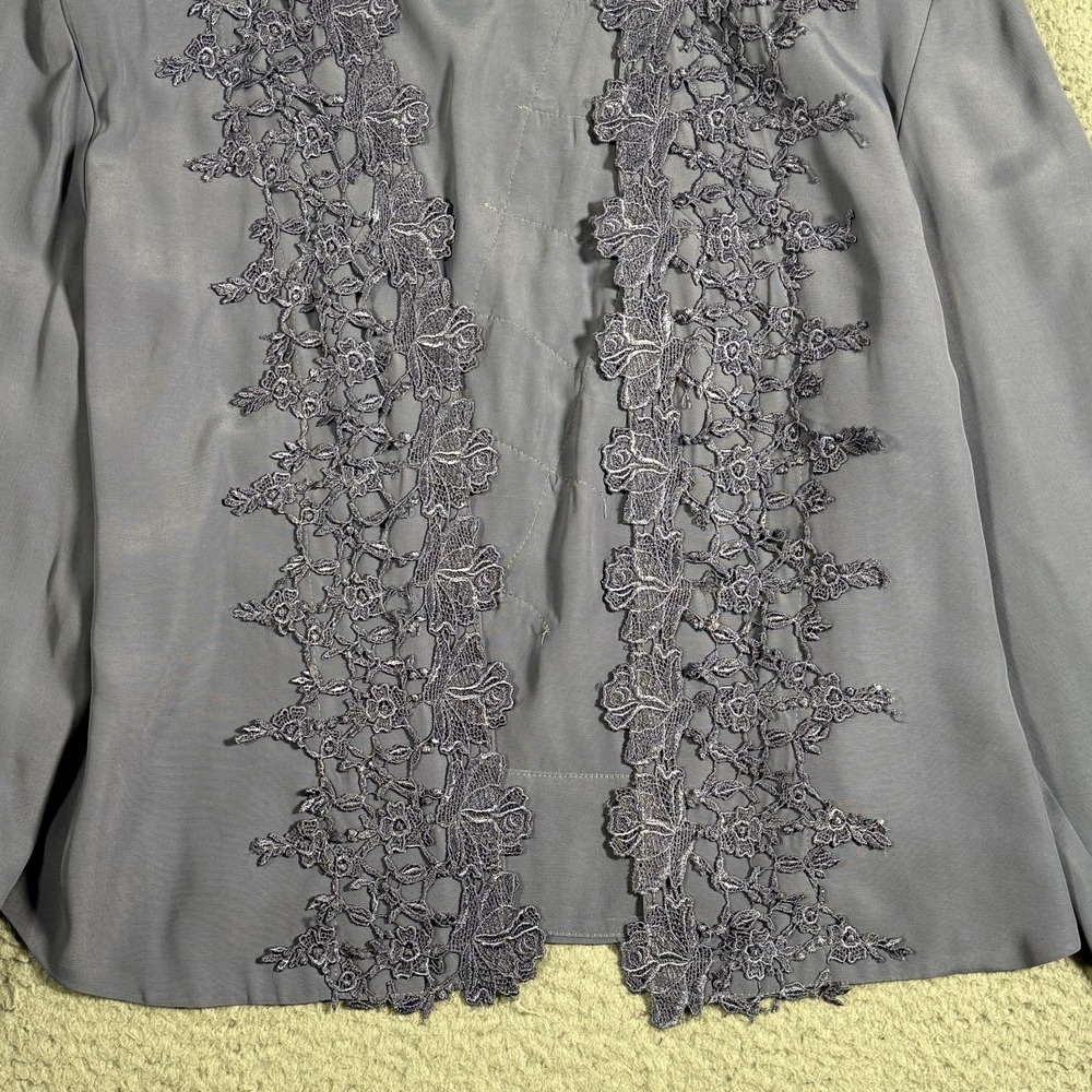 Wild Rose Lace Jacket Womens 16 Purple Open Front Formal Dressy Party Occasion - Picture 9 of 16
